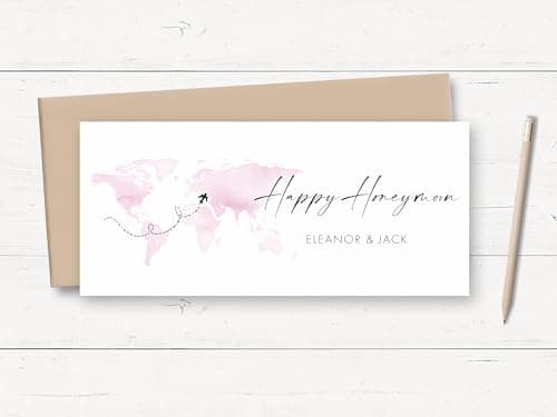 For Your Honeymoon Money Wallet Card, Happy Honeymoon Money Wallets for Cash Gifts, Personalised Gift Envelopes for Money Honeymoon Fund Money Wallet, Honeymoon Gift Wallet — view 2