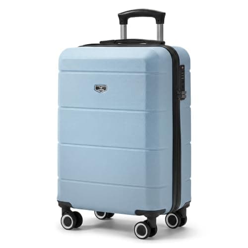 LUGG 20-Inch Jetset Lightweight Cabin Suitcase, ABS Hard Shell, Water-Resistant Carry-On Luggage, TSA-Approved Lock, 4 Spinner Wheels, 3-Step Telescopic Handle, EasyJet Overhead, 55 x 35 x 23 cm