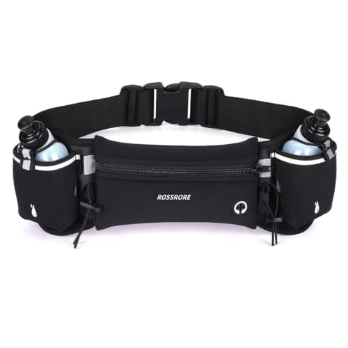 ROSSRORE Running Belt with Water Bottle for Men Runners' Gear