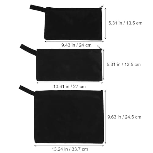 Levemolo Tool Bags Portable Handbags Waterproof Oxford Cloth Large Capacity 3pcs Dirt-resistant and Easy to Carry Back to School Tool Storage Pouch Set with Lanyard Multitool Bag — view 2