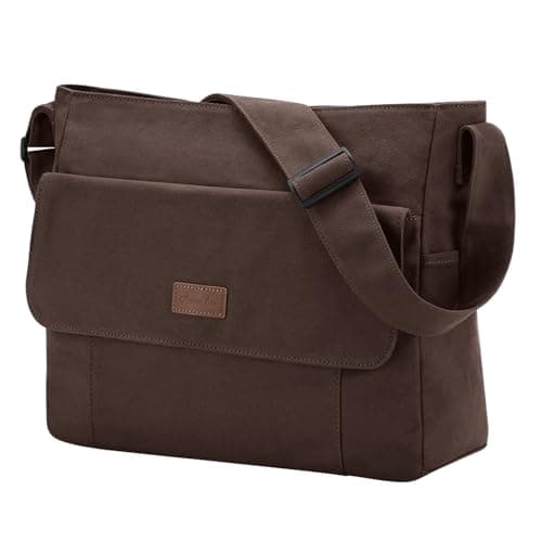 Chase Chic Canvas Messenger Bag, Large Crossbody Satchel Bags for Women Men