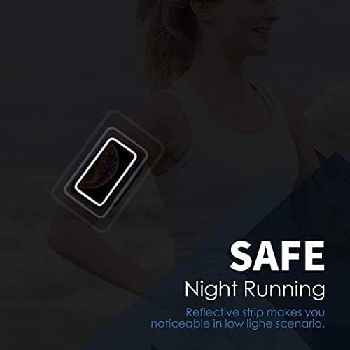HAISSKY Running Armband with Earbud Pocket,Sweatproof Phone Armband 6.9" — view 6