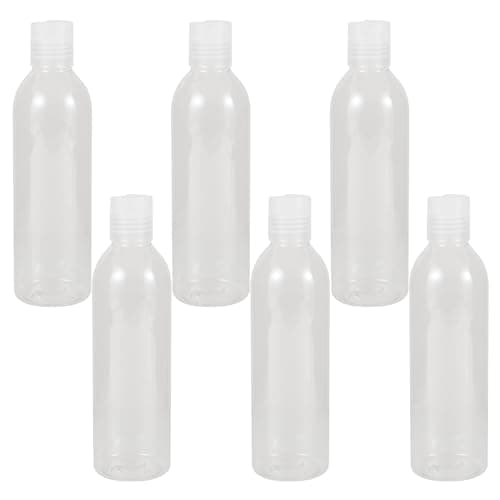 250ml Refillable Travel Bottles with Press Caps, 6 Pack