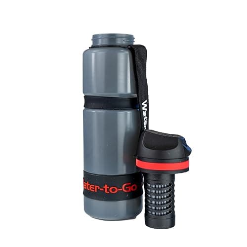 Water-to-Go Eco Active 750ml Water Purifier Bottle & Replacement Twin Pack Filter Discount Bundle-protects against viruses, bacteria, protozoa, cysts,& microplastics; Guaranteed Leakproof - (Red) — view 4