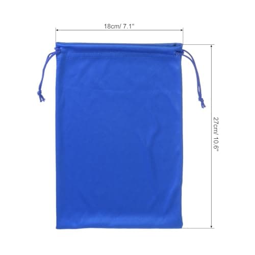 PATIKIL Ski Goggle Bag, 7.1"x10.6" Microfiber Snow Goggles Case Cover Soft Storage Sleeve Drawstring Pouch for Sunglasses Glasses Eyeglasses Camera Lenses Blue — view 2