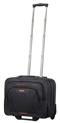 American Tourister at Work - 15.6 Inch Laptop Bag with Wheels, 44 cm, 22 L, Black/Orange (Black/Orange) — view 6