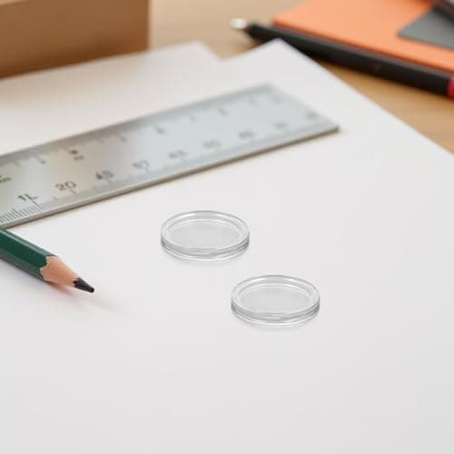 Toyvian 200pcs 25mm Acrylic Capsules Holder for Medals Badge Display — view 6
