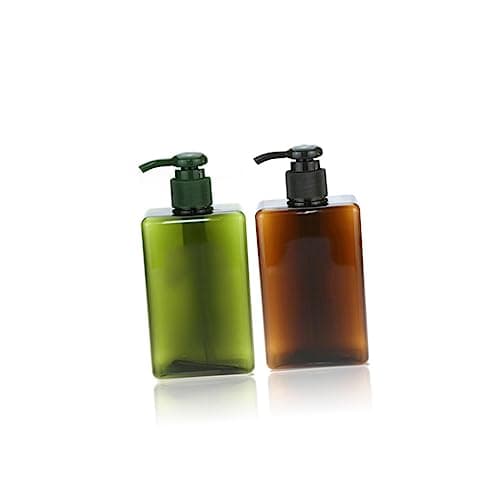 LALADEFIEE 2pcs 450ml Refillable Pump Bottles, Airless Moisturiser Pump Container, Large Capacity Plastic Shampoo Container for Travel, Hotel Use, Lotion and Soap Dispensing — view 6