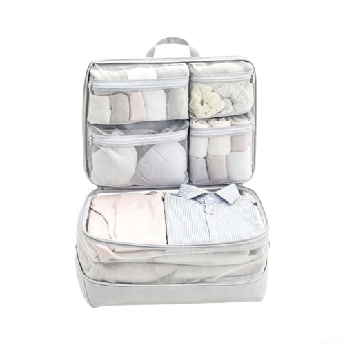 Compressible Travel Bag 17.7in Space Saving Design(Gray)