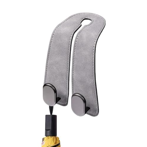 Purse Hook for Car - Double Metal Universal PU Leather Organizers | Car Seat Hooks | for Travel Road Trip Daily Driving Summer Camping Commute Picnic Vacation Outdoor Business