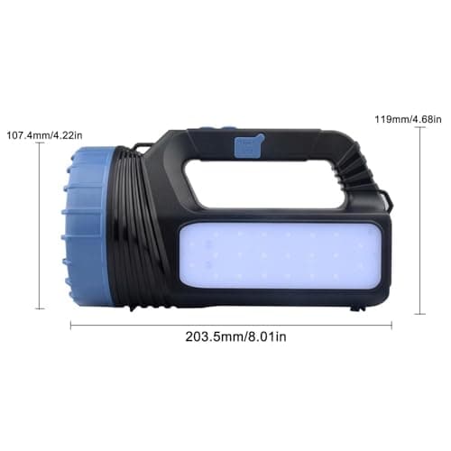 Solar Survival Flashlight, USB Rechargeable Solar LED Torch Portable Super Bright Pocket Projector Light Up Your Adventures Waterproof Outdoor Work Light — view 6