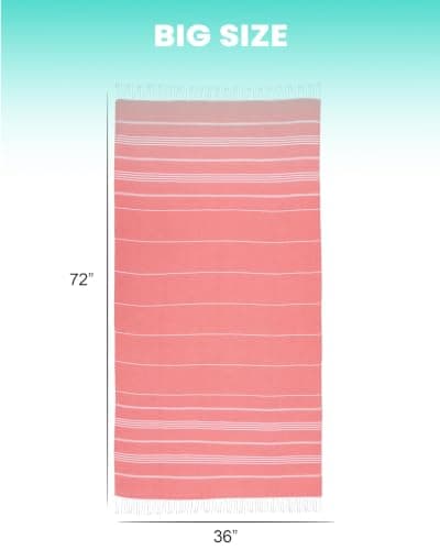 4 Packs Turkish Beach Towels Gym Towel Camping Blanket Xl Large Big Size Sandfree Sandrpoof Thin Fast Drying Packable Honeymoon Travel Essential Summer Vacation Accessories Hawaii Trip Necessities — view 4