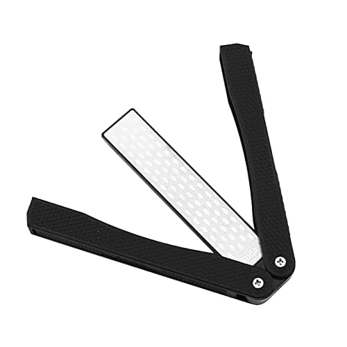 Tiardey Knife Sharpeners,400/600 Grit Folding Pocket Diamond Whetstone, Handheld Double Sided Sharpening Stone for Outdoor Camping Kitchen Garden — view 2