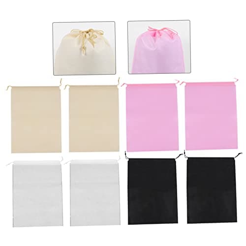 Healeved 8 Pack Non-Woven Drawstring Shoe Bags, Breathable Portable Storage Pouches for Sandals and Sneakers, Travel Shoe Storage Bags — view 6