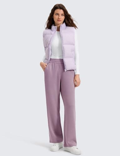 CRZ YOGA SoftAura Straight Leg Sweatpants 32" Light Lavender 10 — view 3