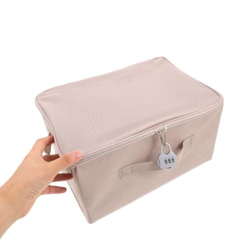 Lockable Nonwoven with Storage Pink Medium, Zipper Bag Cover Organizer — view 4