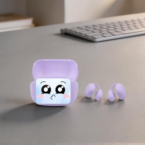 Wireless Earphones with AI Voice Translator for Travel(Purple Translation) — view 3