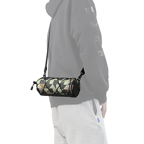 Rhinowalk Bike Handlebar Bag - Front Bag with Shoulder Strap for Road Mountain Bike Cycling Travel (Camouflage Green) — view 5