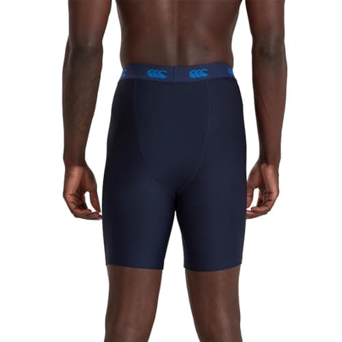 Canterbury Men's Thermoreg Base-Layer Shorts | Rugby Compression Shorts | Anti-Bacterial | Anti-Odour & Moisture-Wicking Material Gym Shorts, Navy, L — view 4