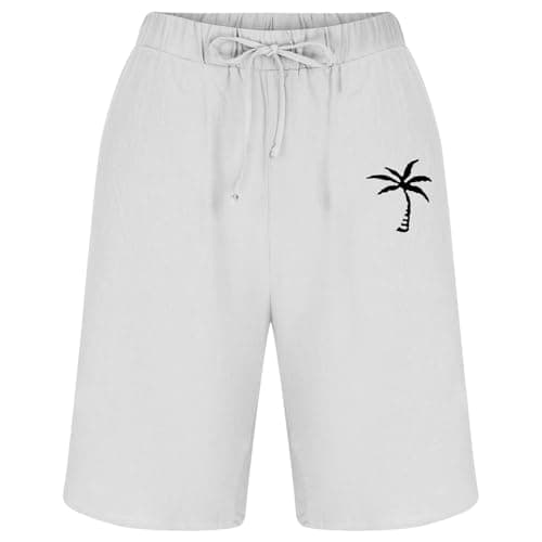 NNGOTD Mens Cargo Shorts Casual Cotton Combat Shorts with Multi Pockets Straight-Fit Stretch Cargo Trouser Black Dress Slacks Big and Tall Jogger Pants Streetwear （White,M） — view 3
