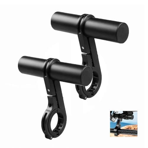 Wxinsheng 2 Pcs Aluminum Alloy Handlebar Extender Extension,for Bike,Bicycle Motorcycle,Long Cross Bar,Fits Handlebars,Lights,GPS,Phone Holder Accessories