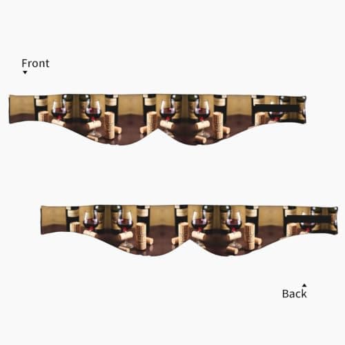 Wine Cork Print Travel Eye Mask Full Wrap Adjustable Darkness Sleep Headband — view 2