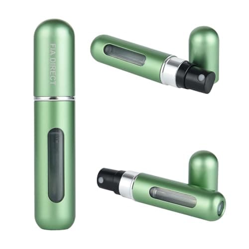 Fia Direct 6ML Perfume Atomiser Aftershave Travel Refillable Bottle Portable Handbag Spray-Nicotine Free (Green)
