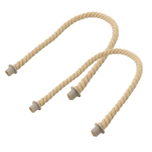 VOANZO Twine Strap Handbags Chains Shoulder Strap Replacement Handles for Beach Bags Adjustable Bag Hanger with 2 Buckles Versatile Bag Accessories for Handbag Straps — view 2