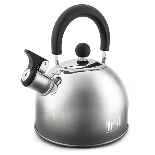 Trail Whistling Camping Kettle, 2L, Silver