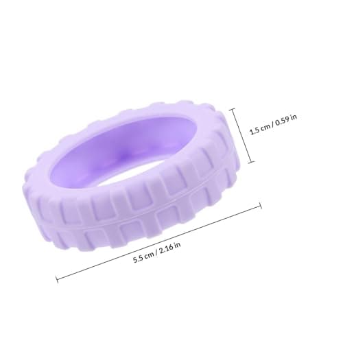COHEALI 8pcs Silicone Luggage Wheel Covers Lavender 55x55x15mm Protector — view 2