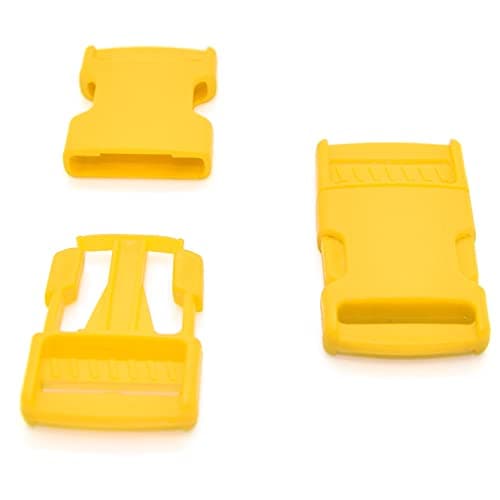 SolaDirect Side Release Buckles Clips for 25 mm / 1 in Webbing, Luggage, Back Pack/Rucksack, Straps (Yellow, 2 pieces) — view 5