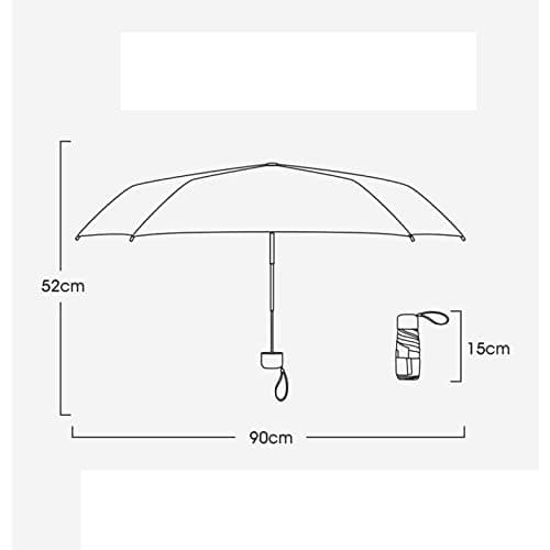 Perfeclan Travel Umbrella Mini Folding Umbrella Strong 2 in 1 Function Water Resistant Folding Portable Handbag Pocket Umbrella, Sunshade UmbrellaUPF>50+ UV Protection Lightweight, White — view 2