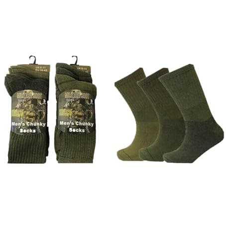 QZ FASHION 6 Pairs Mens Military Socks Army Thermal Hiking Boots Walking Combat warm 6-11 — view 3
