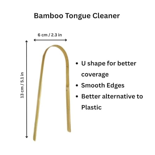 Bamboo Wooden Oral Hygiene Kit – Eco Friendly Biodegradable Organic Dental Kit with 2 x Bamboo Toothbrushes, Tongue Cleaners, Dental Floss & Linen Storage Bag – Travel Kit & Gift Set — view 5