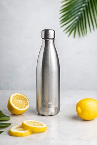 Qwetch - Insulated Originals Bottle - INOX 500 ml - Stainless Steel Water Bottle - 24h Cold and 12h Hot - Leakproof, BPA Free & Reusable for Sports & Travel — view 3