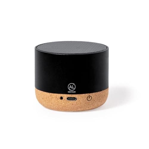 Sawfish Personalised Speaker Moore Bluetooth Speaker 3W with Recycled Aluminium & Cork Base | Wireless Bluetooth Portable Speaker — view 4
