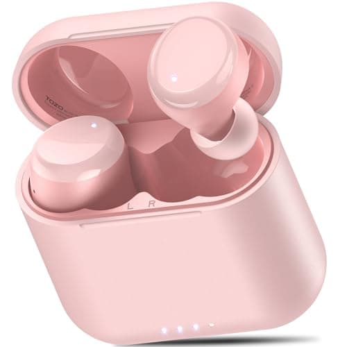 TOZO T6 Wireless Earbuds, Bluetooth 5.3 Ear Buds, Stereo Sound in Ear Headphones, 50 Hours Playtime for Travel, Work and Music, Wireless Charging, APP Customizable EQs, IPX8 Waterproof Earphones