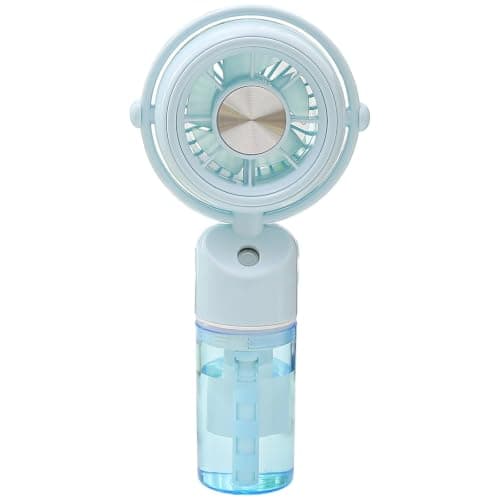 JytxhgzrVZ Portable Fan with Water Mist Spray, Mini USB Hand Fan Rechargeable, Fans Cooling Water Fan Handheld for Outdoor Indoor Summer Holiday Office, Travel Essentials (Blue)
