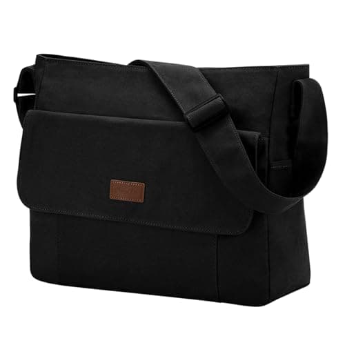 Chase Chic Canvas Messenger Bag, Large Crossbody Satchel Bags for Women Men