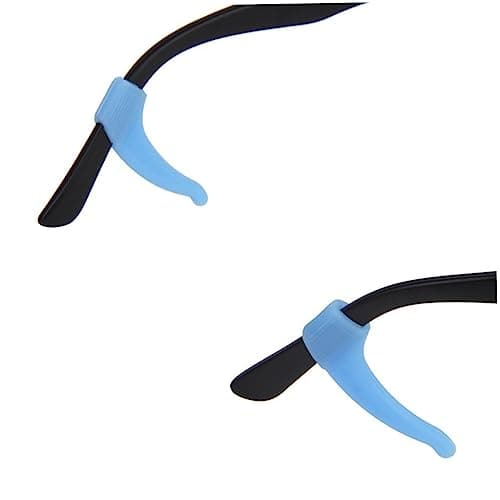SEWOART Silicone Eyeglass Temple Tip Anti Slip Ear Hook Pair Blue