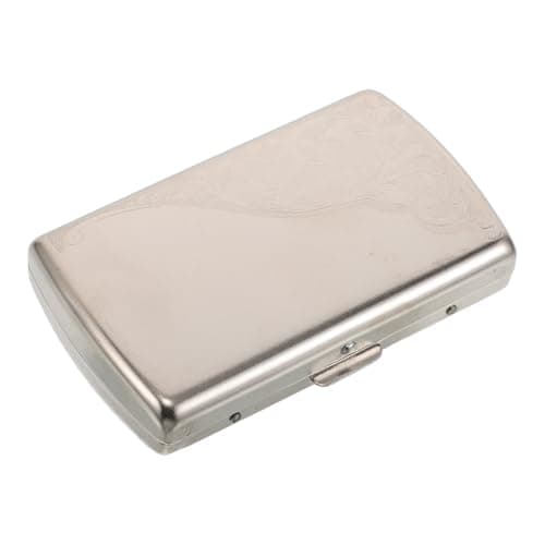 Toddmomy Retro Metal Cigarette Case for 12 Cigars, Airtight Pocket Holder