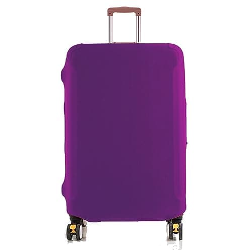 Printed Design Travel Trolley Case Cover Protector Washable Suitcase Cover Luggage Storage Covers for 18-28 Inch Luggage Cover (purple-gold D, S (18-21 inch Luggage)) — view 3