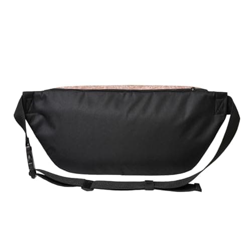 JKLQWC rose gold glitter Printed Fanny Pack Waist Bag for Men Women, Adjustable Bumbags Hip Bum Bag Travel Crossbody Bags Sports Running Hiking Belt Bag — view 3
