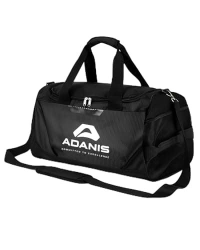 Adanis Gym Duffle Bag for Men & Women – Water-Repellent Sports Bag with Multiple Compartments, Breathable Side Mesh Pockets, Heavy Duty Zippers, Built for Every Workout – 50×30×25 cm