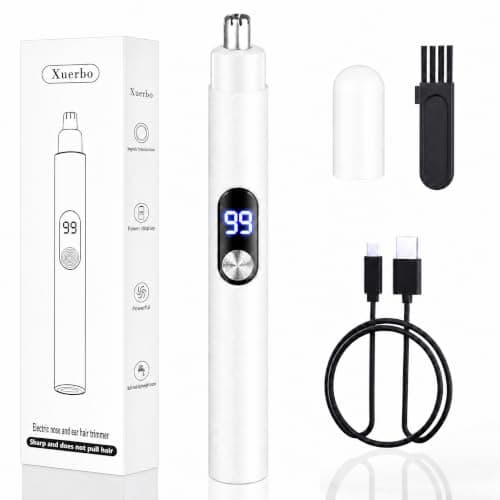 Rechargeable Nose Hair Trimmer for Men and Women with LED Battery Display