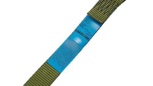 LOADCARE Luggage Strap for Load Securing, Two-Part LC 175 daN Tension Strap for Boot, Passenger Car Luggage Strap 25 mm Strap Width with Quick View Label, 2 m (Olive Green) — view 4