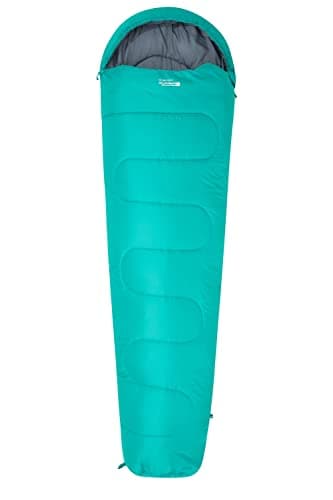 Mountain Warehouse Sleeping Bag - Basecamp 250 - Camping Spring Summer Season Lightweight Compact - For Spring Summer, Camping & Trekking Teal