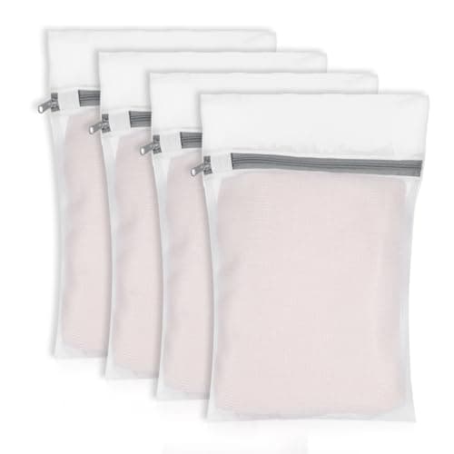 4Pcs Mesh Bra Laundry Bags for Protects Sensitive Laundry Mini Durable Lingerie Bags for Washing Delicates Machine for Underwear, Socks, Baby Clothes, Travel Organiser, Dirty Garment