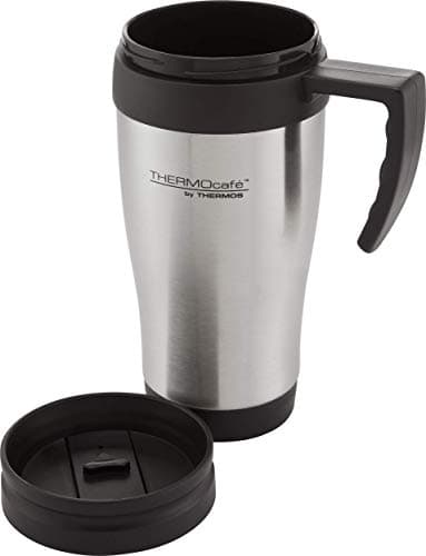 Stainless Steel Travel Mug with Slide Lock Lid 400ml — view 2