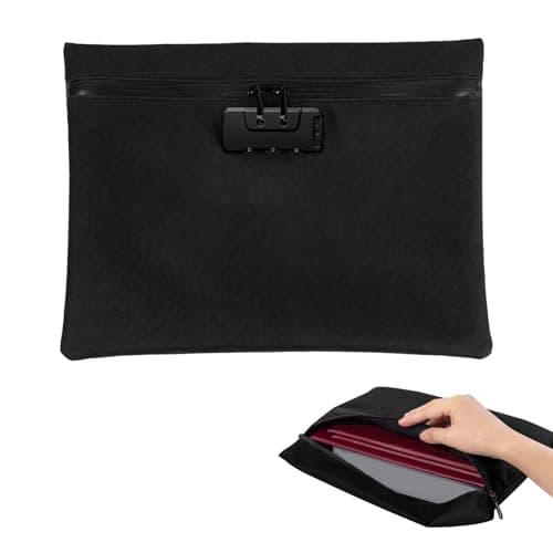 Heyung Smell Proof Pouch,Odorless Bag,Travel Safe Smell Proof Pouch,Security Smell Proof Bag with Combination Lock,Odor Proof Container,Waterproof Lockable Cash Bag for Passports,Cards